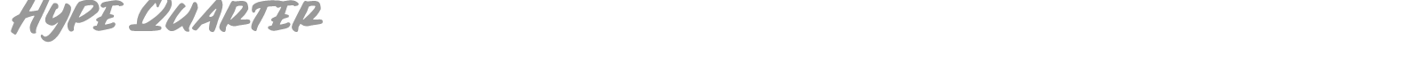 Hype Quarter font preview